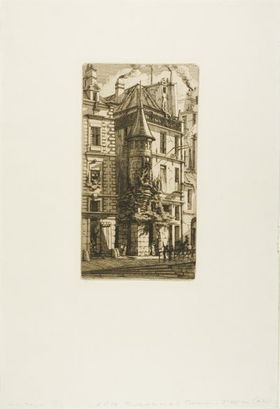 Dům s věžičkou, rue de la Tixéranderie, Paříž od Charles Meryon