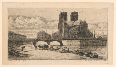 Apsida Notre-Dame de Paris (Apsida Notre-Dame, Paříž) od Charles Meryon