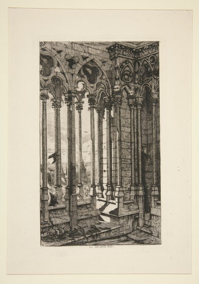 Galerie Notre-Dame (galerie Notre-Dame) od Charles Meryon