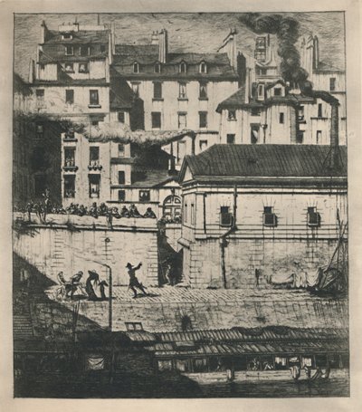 La Morgue 3rd State, 9 18 x 8 18 palců, 1854, 1927 od Charles Meryon