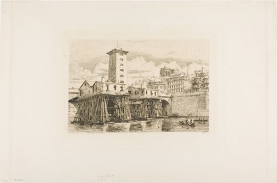 Notre Dame Pump, Paříž od Charles Meryon