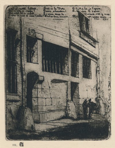 La Rue Des Bad Garcons 3. stát, 5 x 3 78 palců, 1854, 1927 od Charles Meryon