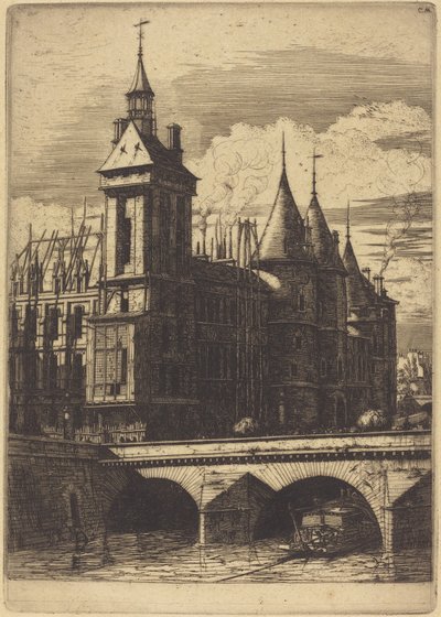 Věž s hodinami, Paříž (Věž s hodinami, Paříž) od Charles Meryon