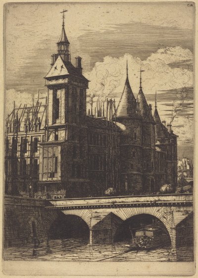 Hodinová věž, Paříž od Charles Meryon