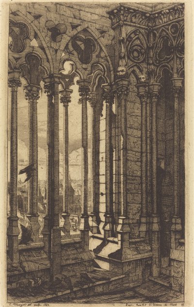 Galerie Notre Dame, Paříž (Galerie Notre Dame, Paříž) od Charles Meryon