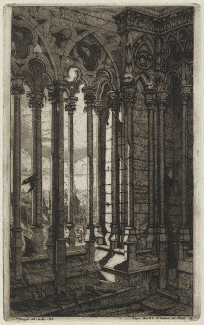 Galerie Notre-Dame, Paříž od Charles Meryon