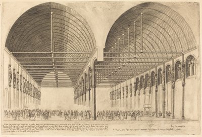 Salle des Pas-Perdus v bývalém Palais-de-Justice v Paříži (předsíň Justičního paláce, Paříž) od Charles Meryon