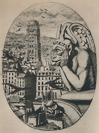 Le Stryge 8. stát 6 34 x 5 18 palců, 1853, 1927 od Charles Meryon