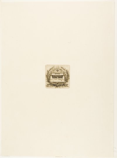 Molièrova hrobka, hřbitov Père-Lachaise, Paříž od Charles Meryon