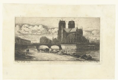 Panny Marie v Paříži Apsida Notre-Dame Lepty na Paříž (název série) od Charles Meryon