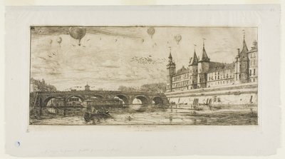 Pont au Change, Paříž od Charles Meryon