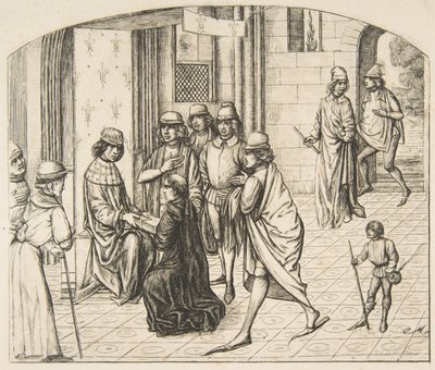 Prezentace Valeria Maxima králi Ludvíku XI., 1862. od Charles Meryon