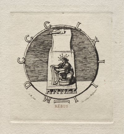 Rebus: Zde leží starověká vendeta, 1863. od Charles Meryon
