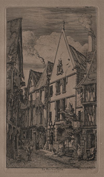 Rue des Toiles, Bourges od Charles Meryon