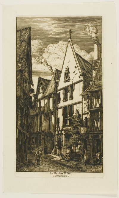 Rue des Toiles, Bourges od Charles Meryon