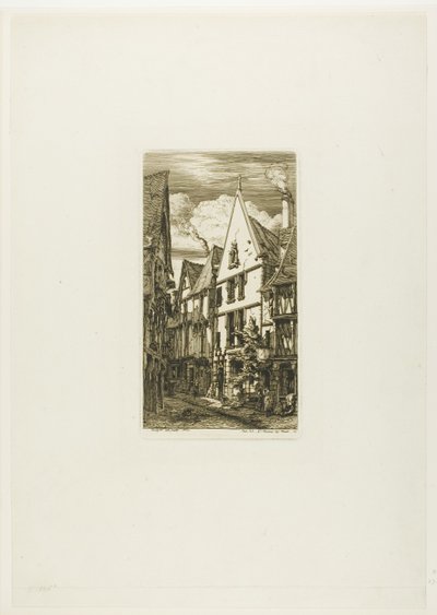 Rue des Toiles, Bourges od Charles Meryon