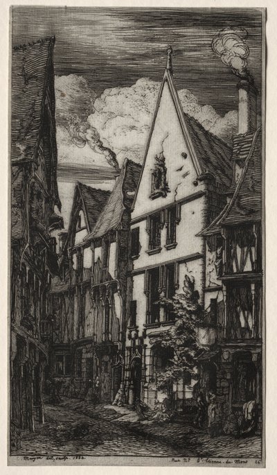 Rue des Toiles, Bourges od Charles Meryon
