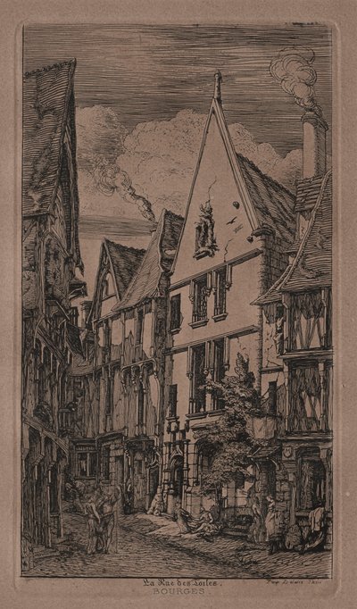 Rue des Toiles, Bourges od Charles Meryon