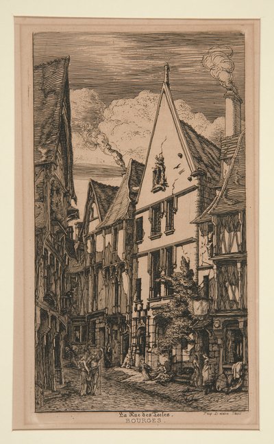 Ulice látek, ? Bourges od Charles Meryon