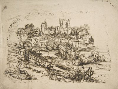 Ruiny Château de Pierrefonds Ruiny Château de Pierrefonds, po Viollet-le-Du..., 1858. od Charles Meryon