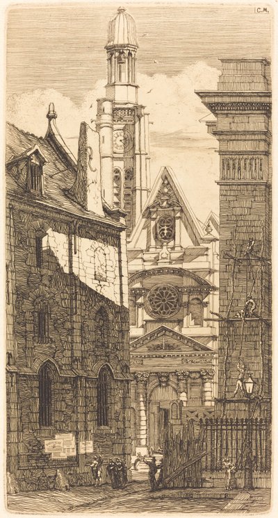 Saint-Etienne-du-Mont, Paříž (kostel sv. Štěpána z Hory, Paříž) od Charles Meryon