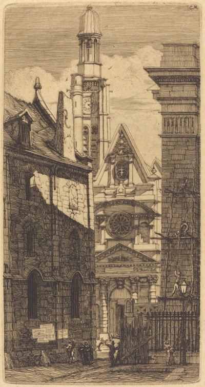 Saint-Etienne-du-Mont, Paříž (kostel sv. Štěpána z Hory, Paříž) od Charles Meryon
