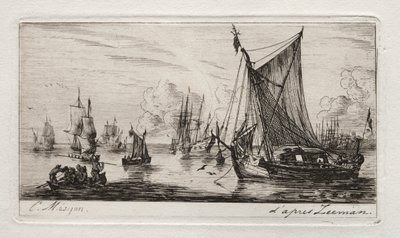 South Sea Fishers, 1850. od Charles Meryon