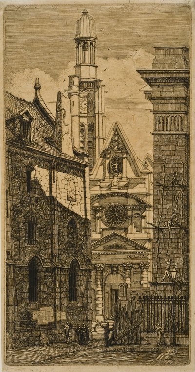 St. Etienne-du-Mont, Paříž, z Eaux-forts sur Paris od Charles Meryon