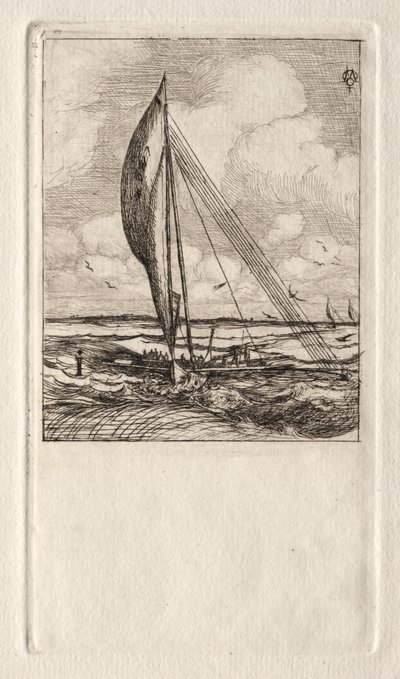 Swift Sailing Proa, Mulgrave Archipelago, Oceánie, 1866. od Charles Meryon