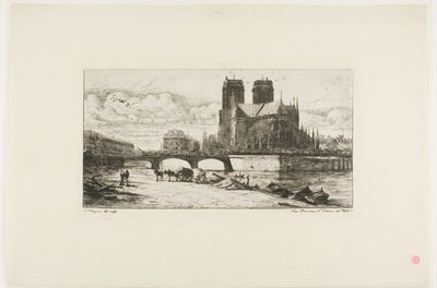 Apsida Notre-Dame, Paříž od Charles Meryon