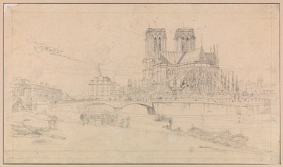 Apsida katedrály Notre-Dame v Paříži od Charles Meryon