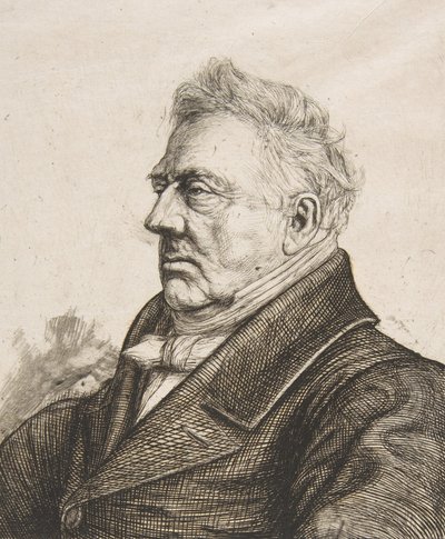 Bretonský archeolog Louis Jacques Marie Bizeul, po fotografii, 1861. od Charles Meryon