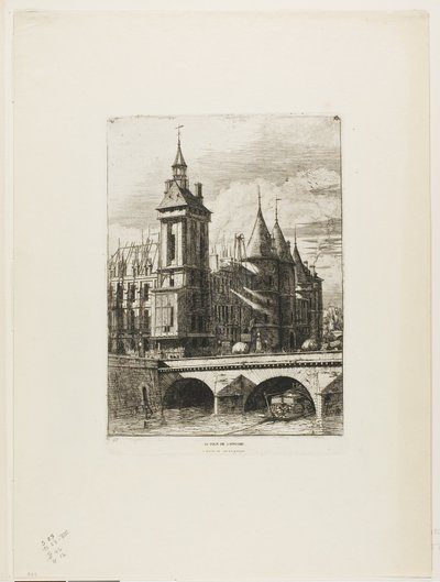 Věž s hodinami, Paříž od Charles Meryon