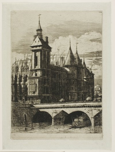 Věž s hodinami, Paříž od Charles Meryon