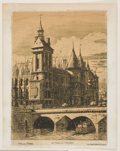 Hodinová věž, Paříž od Charles Meryon