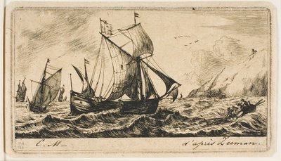 Galliot Jeana de Vyla z Rotterdamu od Charles Meryon