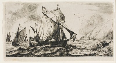 Galliot Jeana de Vyla z Rotterdamu od Charles Meryon