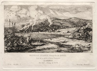 Malá francouzská kolonie v Akaroa, 1845, 1865. od Charles Meryon