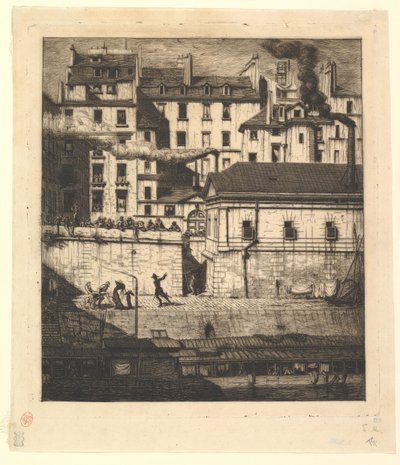 Márnice, Paris La Morgue, 1854. od Charles Meryon