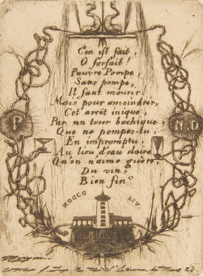 Malý talíř Nôtre-Dame Pump, 1854. od Charles Meryon