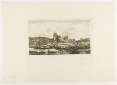 Starý Louvre, Paříž, 1651 od Charles Meryon