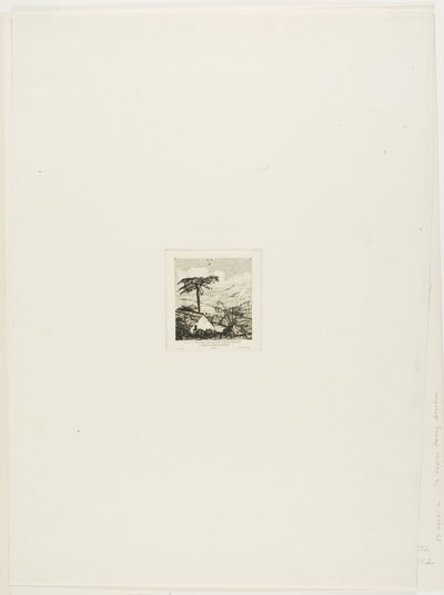 Chalupa starého vojáka, Akaroa, 1845 od Charles Meryon