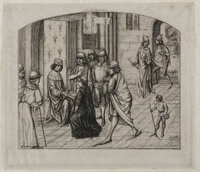 Tištěné dílo latinského autora Valeria Maxima, představené králi Ludvíku XI., 1860. od Charles Meryon