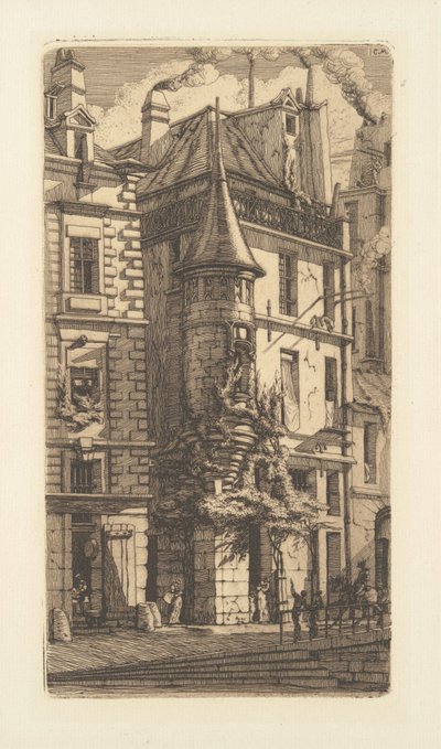 Věž, Rue de la Tixeranderie od Charles Meryon