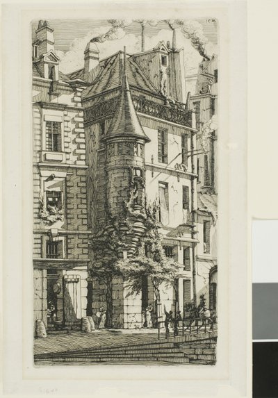 Věž rue de la Tixeranderie. od Charles Meryon