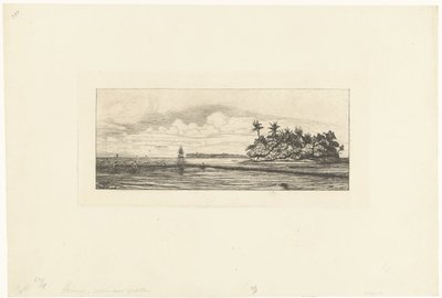 Rybáři na Wallisových ostrovech v Tichém oceánu Oceanie: Ilots a Uvea (Valais) peche aux palmes od Charles Meryon