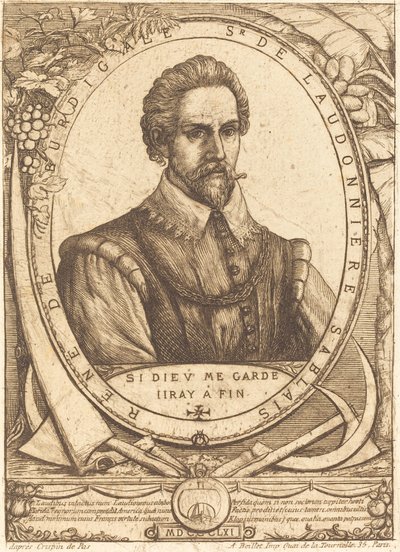 René Laudonniere Sablais (De Burdigale) od Charles Meryon after Crispijn de Passe I