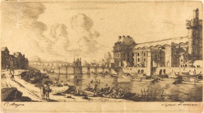 Pavilon tisíců. a součástí Louvru od Charles Meryon after Reinier Nooms, called Zeeman