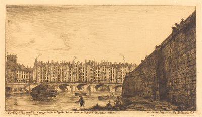 Pont-au-Change, Paříž, kolem roku 1784 od Charles Meryon after Victor Jean Nicolle