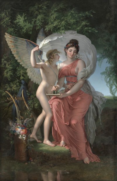 Erato, Múza lyrické poezie, 1800. od Charles Meynier